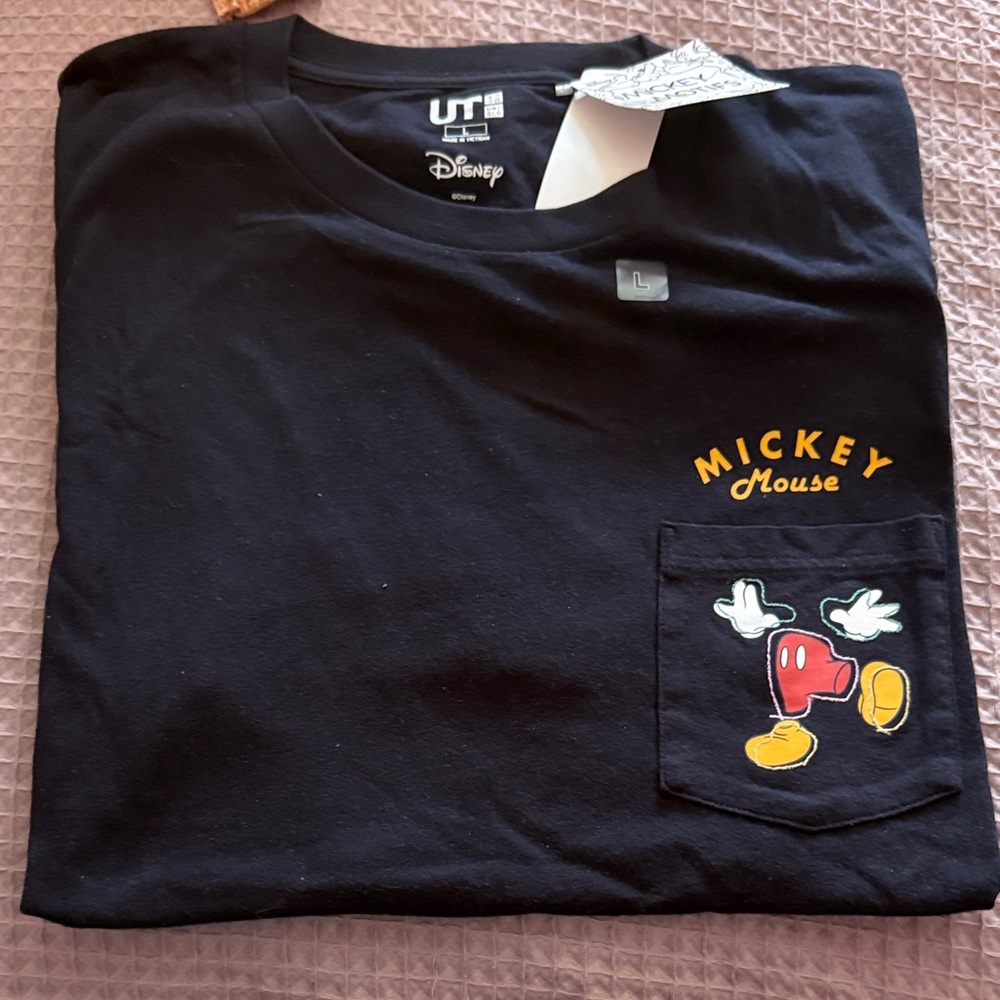 Uniqlo Black Mickey Mouse T-Shirt